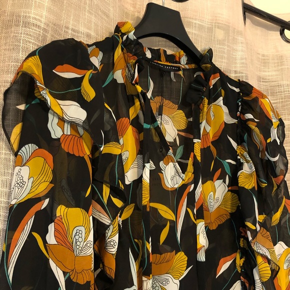 English Factory - Ruffle Long Sleeve Maxi Dress - Picture 5 of 6